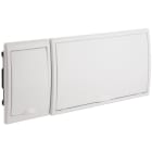 SOLERA - Caja de distribución de empotrar de 18 elementos + 4 precintables 533x226x72mm marco y puerta blancos