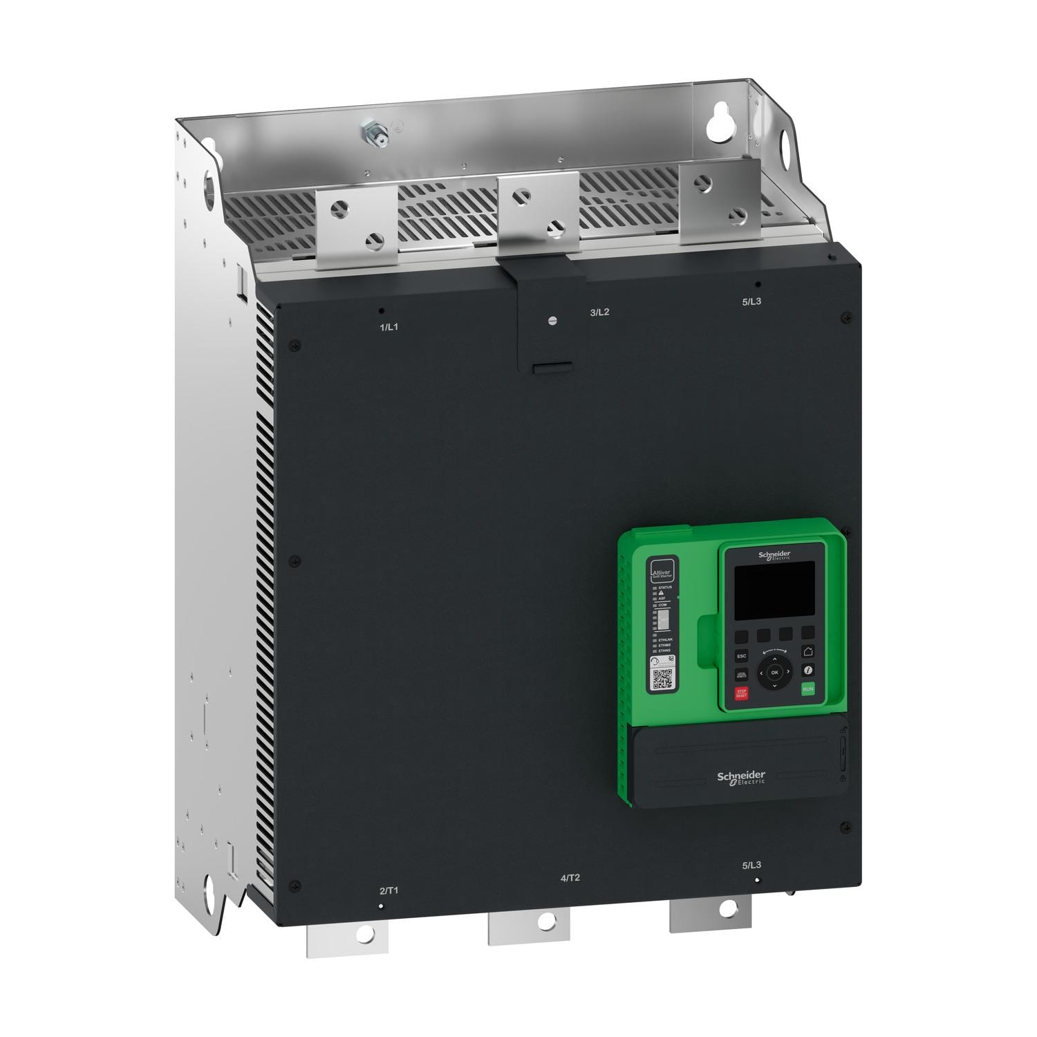 Schneider Electric - Arrancador suave, arrancador suave Altivar ATS490, 1200 A, 208 a 690 V CA, alimentación de control 110 a 230 V CA