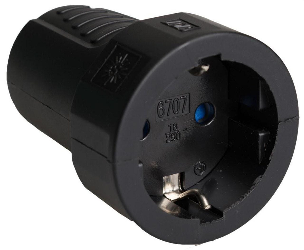 SOLERA - Base TT lateral 10/16A 250V caucho negro