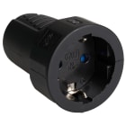 SOLERA - Base TT lateral 10/16A 250V caucho negro