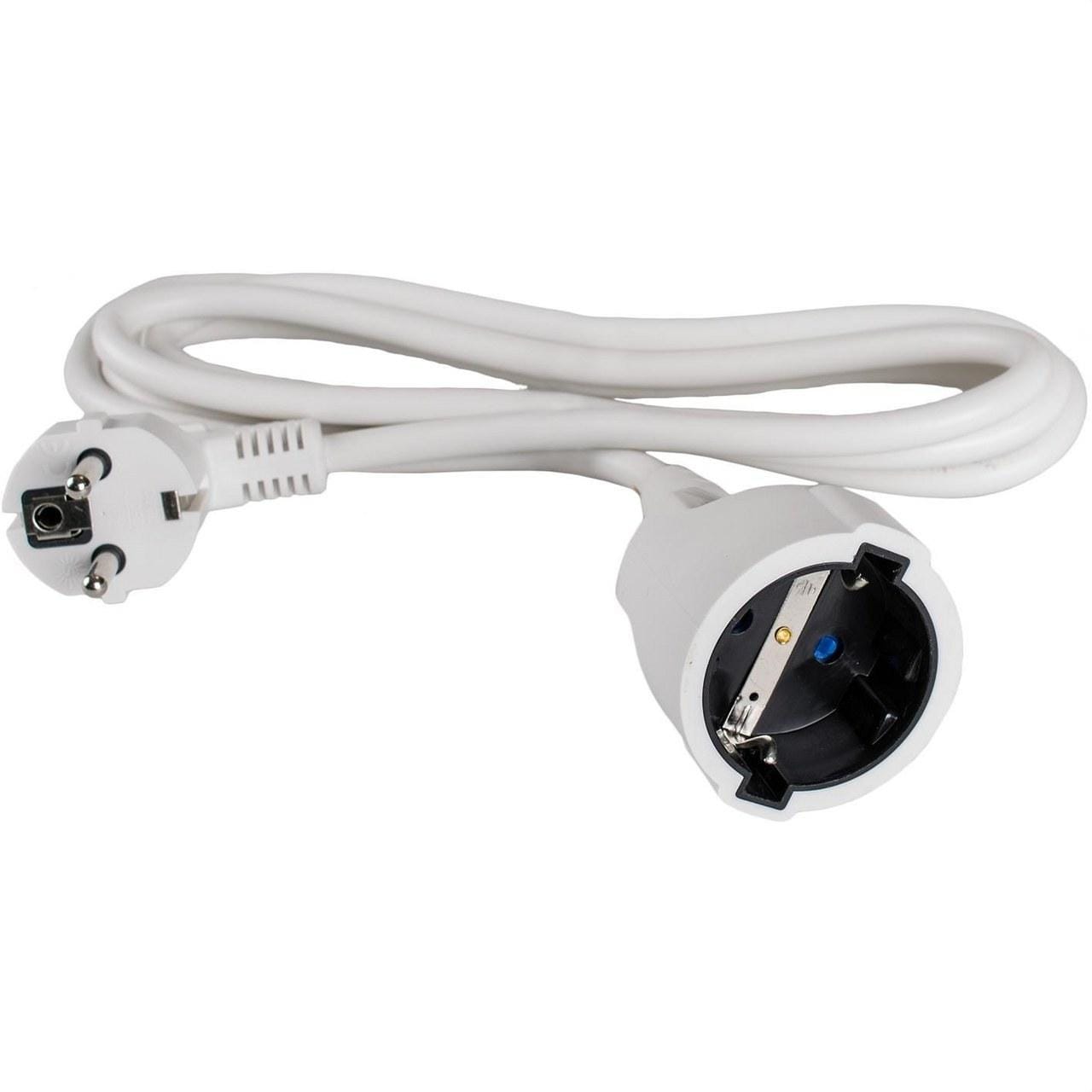 SOLERA - Prolongador bipolar HO5VV-F 3G1,5 blanco con obturador 2m