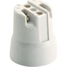 SOLERA - Portalámparas E-27 de porcelana 4A 250V protección contra choques eléctricos sin soporte