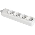 SOLERA - Base 4 tomas bipolar 16A 250V blanco con obturador