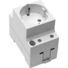 SOLERA - Base TT lateral 16A 250V para carril metálico blanco