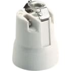 SOLERA - Portalámparas E-27 de porcelana 4A 250V protección contra choques eléctricos con soporte metálico 3/8G