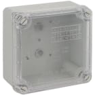 SOLERA - Caja 100x100x55 tornillo 1/4" c/tapa transparente