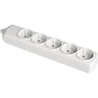 SOLERA - Base 5 tomas bipolar 16A 250V blanco con obturador