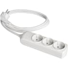 SOLERA - Prolongador 3 tomas bipolar 16A 250V blanco con obturador