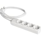 SOLERA - Prolongador 4 tomas bipolar 16A 250V blanco con obturador