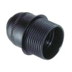 SOLERA - Portalámparas E27 4A 250V cuerpo roscado tope negro