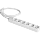 SOLERA - Prolongador 6 tomas bipolar 16A 250V blanco con obturador
