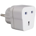 SOLERA - Adaptador viaje schuko /ingles 16A 250V