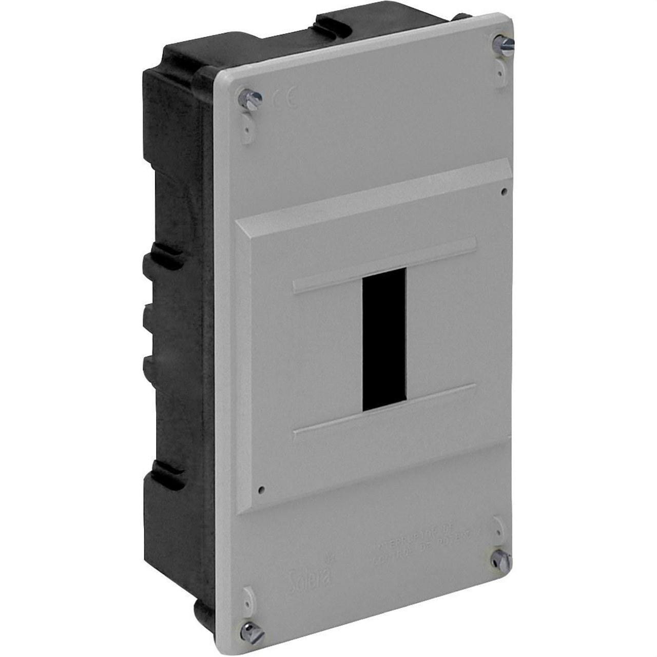 SOLERA - Caja distribución empotrar 4 elementos 40A 115x188x55mm tapa gris