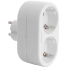 SOLERA - Adaptador bipolar 2 tomas TT laterales 16A 3680W blanco