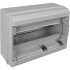 SOLERA - Caja distribución 240x192x68mm 12 elementos gris puerta transparente
