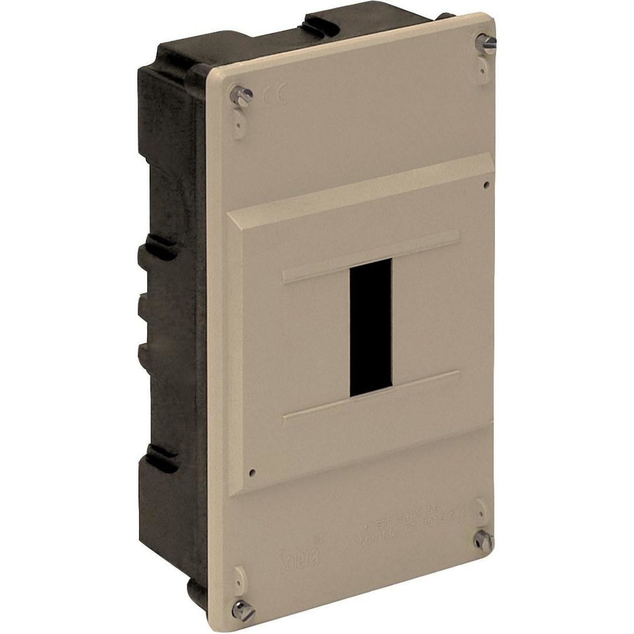 SOLERA - Caja distribución empotrar 4 elementos 40A 115x188x55mm tapa marfil
