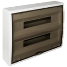 SOLERA - Caja de distribución de superficie de 40 elementos 423x353x104mm caja y marco blancos y puerta fumé