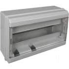 SOLERA - Caja distribución 280x192x68mm 14 elementos gris puerta transparente