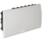 SOLERA - Caja de distribución de empotrar de 12 elementos + 4 precintables 382x226x72mm marco y puerta blancos