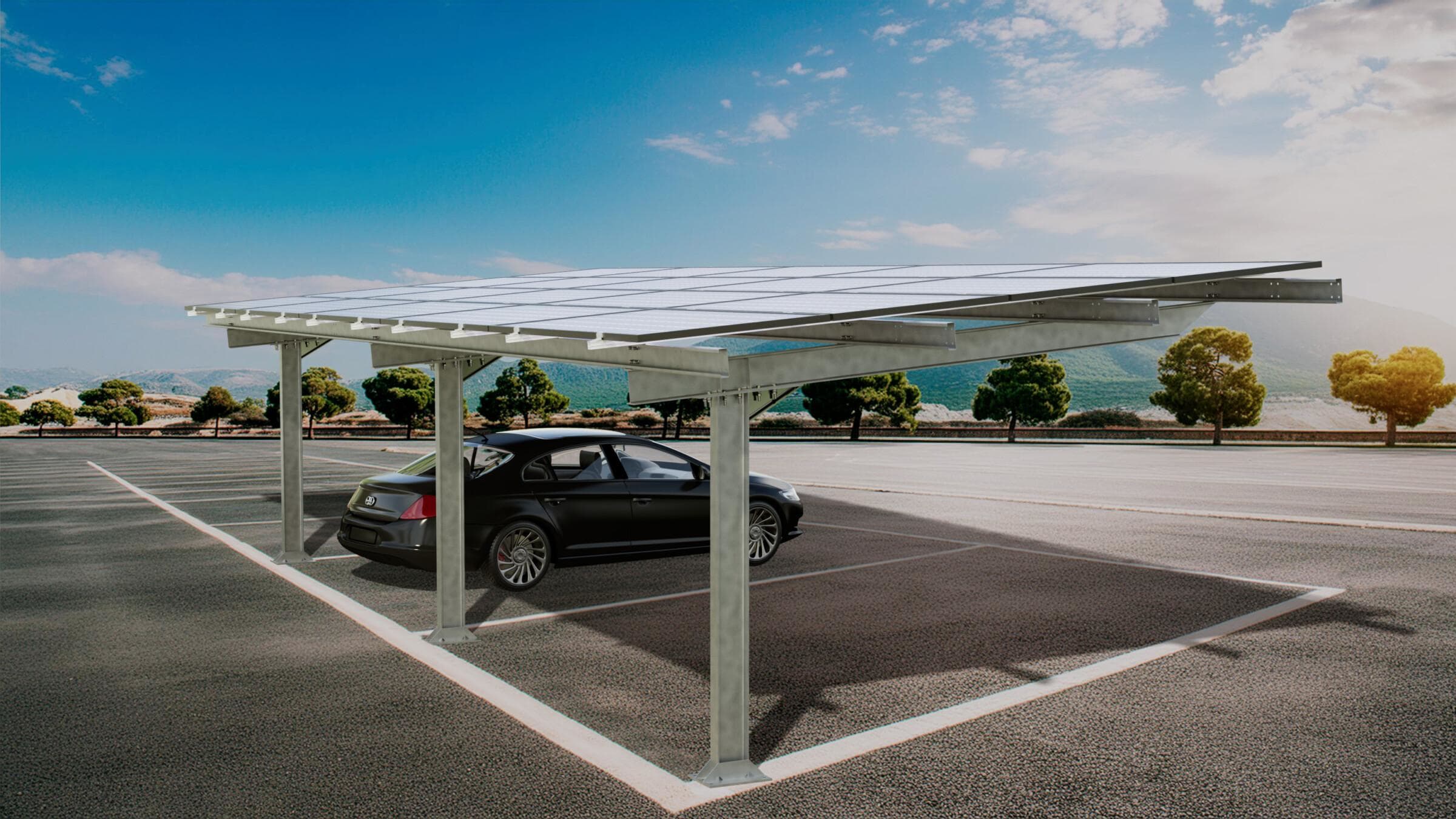 SUNFER - PR1-SC-6-C Parking sin chapa 6 plazas, inclinación 5º