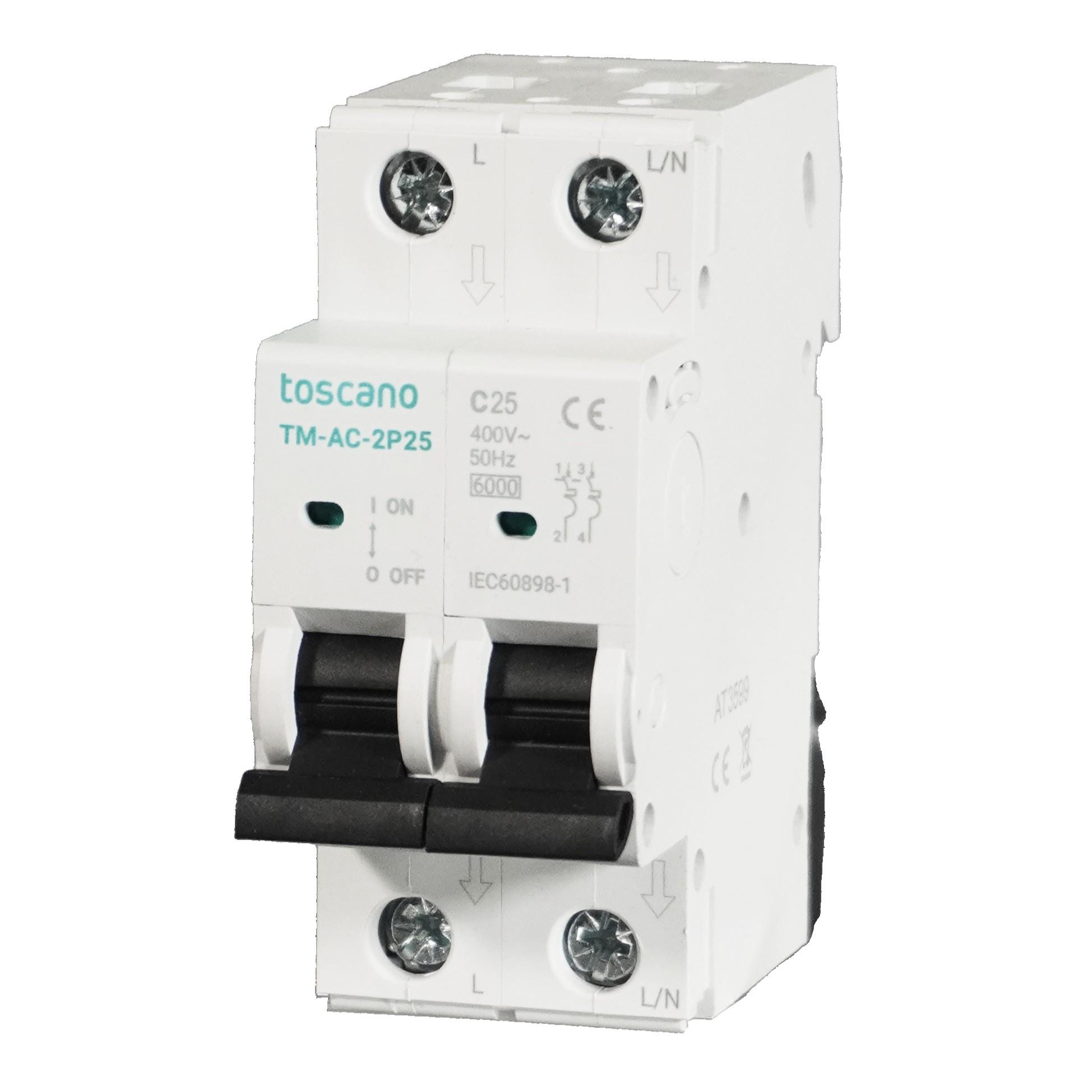 TOSCANO - MAGNETOTERMICO AC 2X50A CURVA C 230V 50/60HZ  6KA