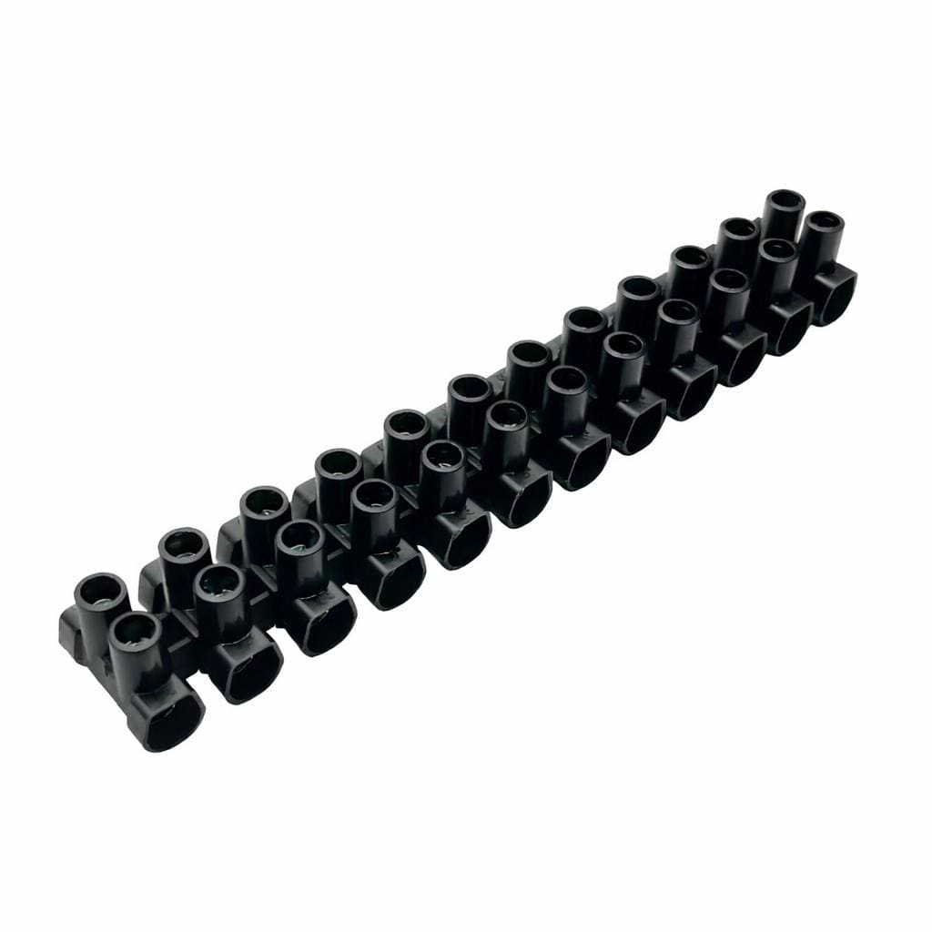 TRADEFORCE - REGLETA DE CONEXIÓN NEGRA 6MM CORTE FÁCIL