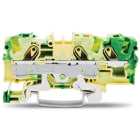 WAGO - Borna de tierra para 3 conductores;6 mm²;Apropiado para aplicaciones Ex e II;verde-amarillo