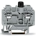 WAGO - Borna portafusibles para 2 conductores;para fusible tipo G 5 x 20 mm;sin indicación de defecto;gris