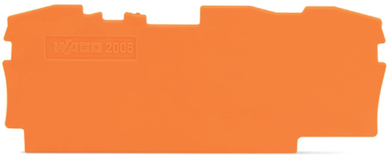 WAGO - Placa final e intermedia;espesor 1 mm;naranja