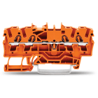 WAGO - Borna de paso para 4 conductores;2,5 mm²;Apropiado para aplicaciones Ex e II;naranja