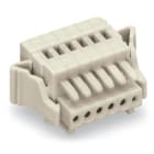 WAGO - Conector hembra para 1 conductor;CAGE CLAMP®;0.5 mm²;gris claro