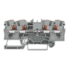 WAGO - Borna de paso para 4 conductores;con tecla;4 mm²;gris
