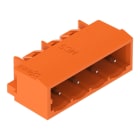 WAGO - Conector macho THT;Pin soldable de 1,0 x 1,0 mm;acodada;naranja