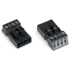 WAGO - Conector macho;4 polos;Cod. A;negro