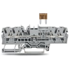WAGO - Borna portafusibles para 4 conductores;para fusibles planos mini tipo automóvil;con posibilidad de prueba;gris