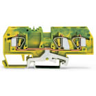WAGO - Borna de tierra para 3 conductores;6 mm²;Marcaje central;verde-amarillo