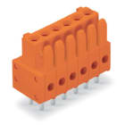 WAGO - Conector hembra THT;recta;Paso 3,81 mm;naranja