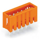 WAGO - Conector macho THT;Pin soldable de 1,0 x 1,0 mm;recta;naranja