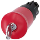 SIEMENS - Pulsador seta "PARADA DE EMERGENCIA" rojo 40mm cerradura SMS1