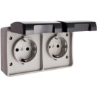 SOLERA - Base doble enchufe 2P+TT lateral 16A certificada VDE