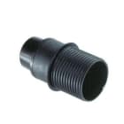 SOLERA - Portalámparas E14 2A 250V cuerpo roscado tope negro