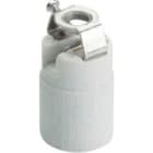 SOLERA - Portalámparas E-14 de porcelana 2A 250V con soporte metálico M10-100