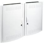SOLERA - Conjunto para ICT 2 registros+bases+cerradura puerta+marco blanco