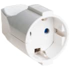 SOLERA - Base móvil 2P+T 16A 250V sujetacables abatible para facilitar el embornamiento, con asa blanco