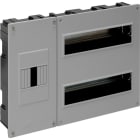 SOLERA - Caja distribución empotrar 24 elementos+4 precintables 2 filas 410x270x68mm tapa gris