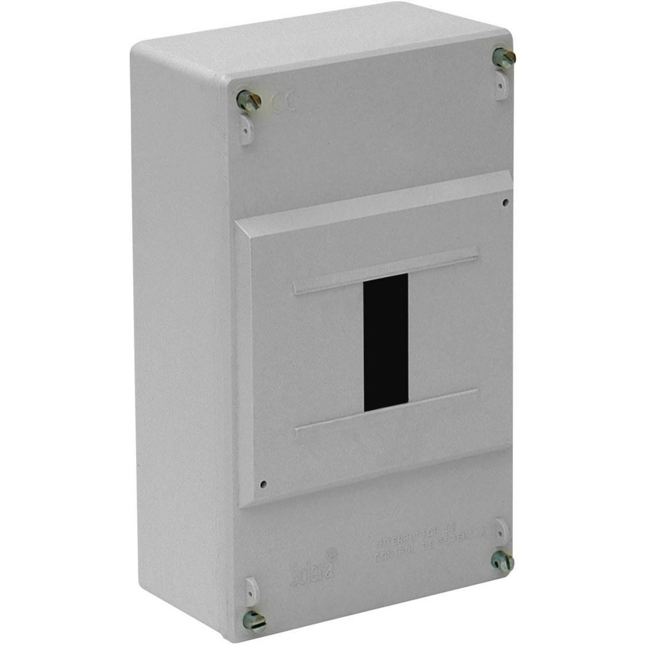 SOLERA - Caja distribución superficie 4 elementos 40A 115x188x55mm gris