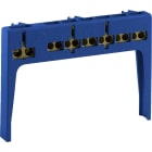SOLERA - Regleta con soporte para conexión del neutro en material no propagador de la llama color azul