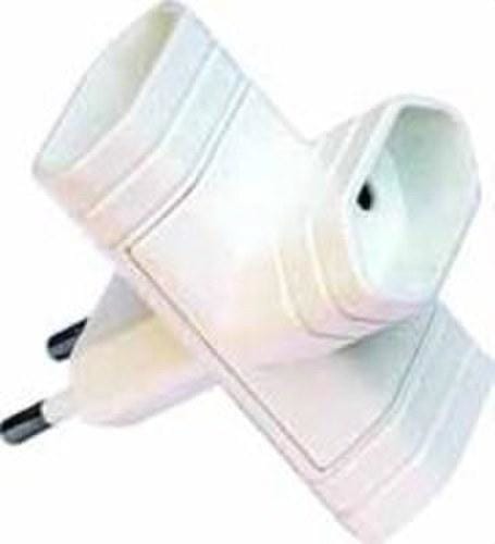 SOLERA - ADAPTADOR 3 TOMA BIPOLAR 10A DIAMETRO 4 FUNDA +OBTURADOR BLANCO BOLSA