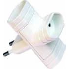 SOLERA - ADAPTADOR 3 TOMA BIPOLAR 10A DIAMETRO 4 FUNDA +OBTURADOR BLANCO BOLSA