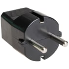 SOLERA - Clavija bipolar con TT lateral 10/16A 250V negro